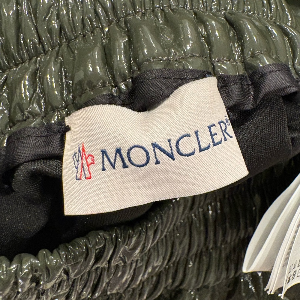 Moncler Olive green Bubble Midi Skirt Smocked Casual - Picture 2 of 3